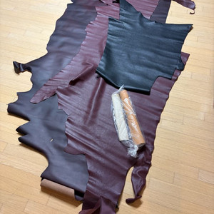 가죽 공예 일괄 정리 (버건디, 블랙 등) 이미지