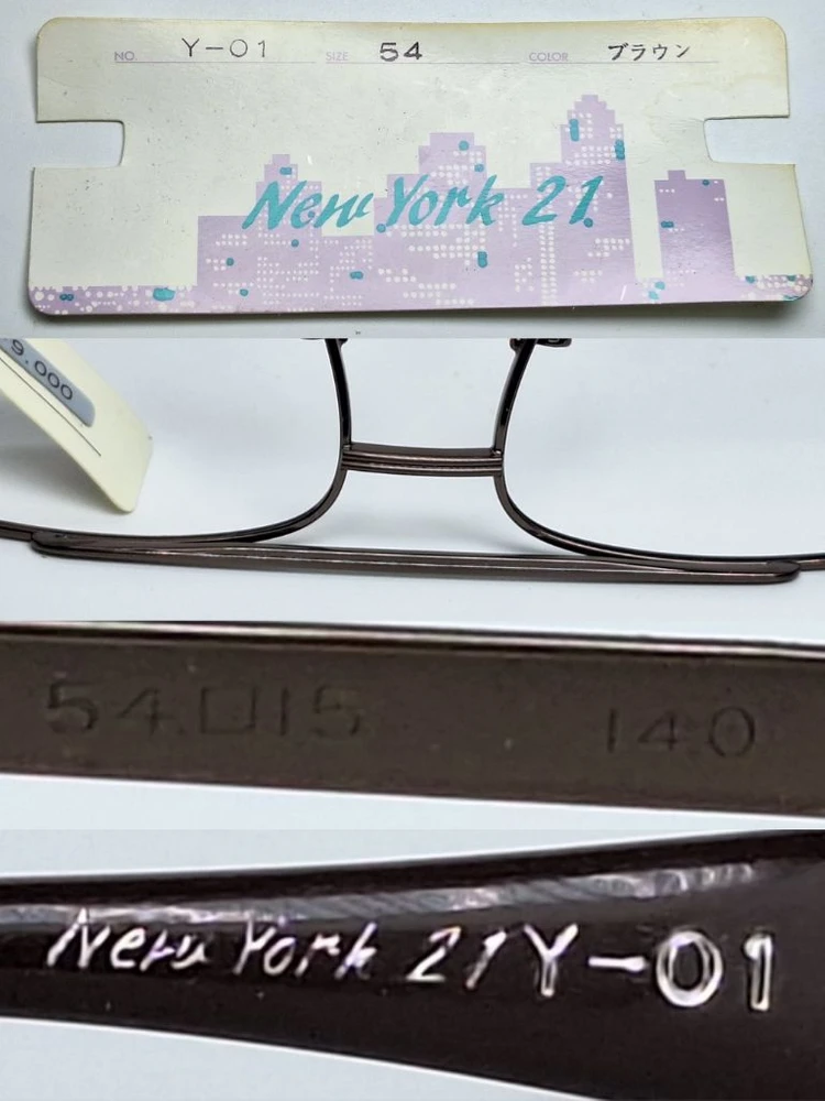 NEW YORK 21 Y-01 안경테 54mm 투브릿지 일본 빈티지 데드스톡 아메카지 레트로 클래식 Y2K 패션 이미지