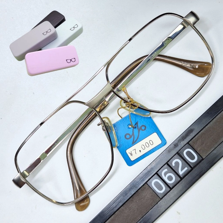 TR-706 안경테 52mm 실버 투브릿지 에비에이터 일본 빈티지 데드스톡 아메카지 레트로 클래식 앤틱 복고 Y2K 이미지