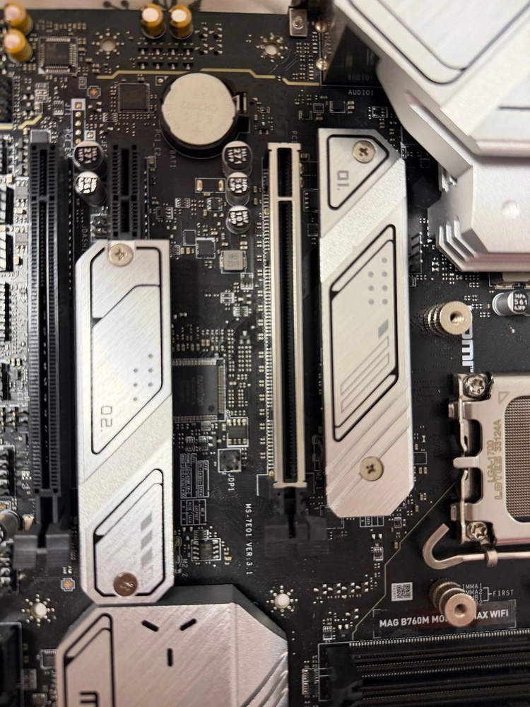 MSI MAG B760M MORTAR MAX WIFI 메인보드 정상작동 이미지