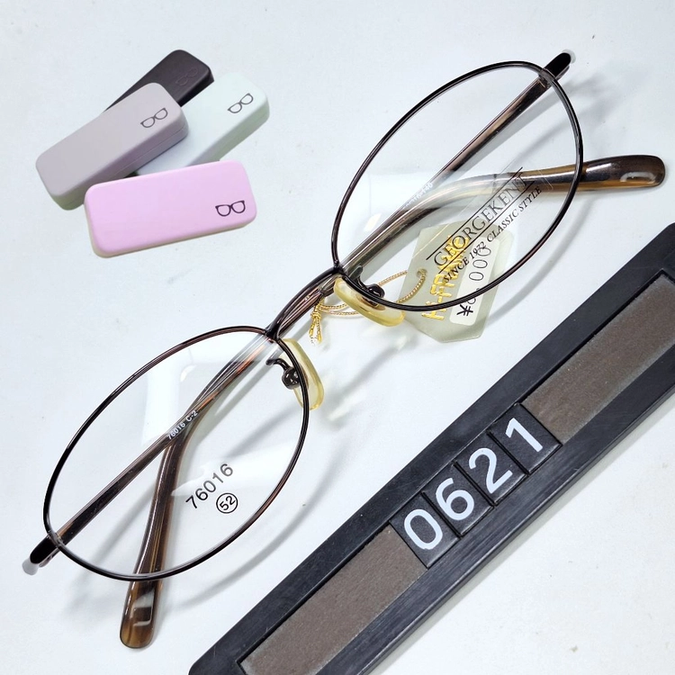GEORGE KENT 76016 안경테 52mm 블랙 오벌형 긱시크 일본 빈티지 데드스톡 하이엔드 레트로 복고 이미지