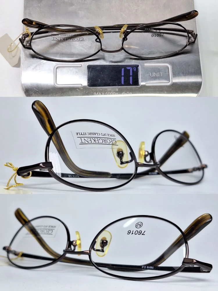GEORGE KENT 76016 안경테 52mm 블랙 오벌형 긱시크 일본 빈티지 데드스톡 하이엔드 레트로 복고 이미지