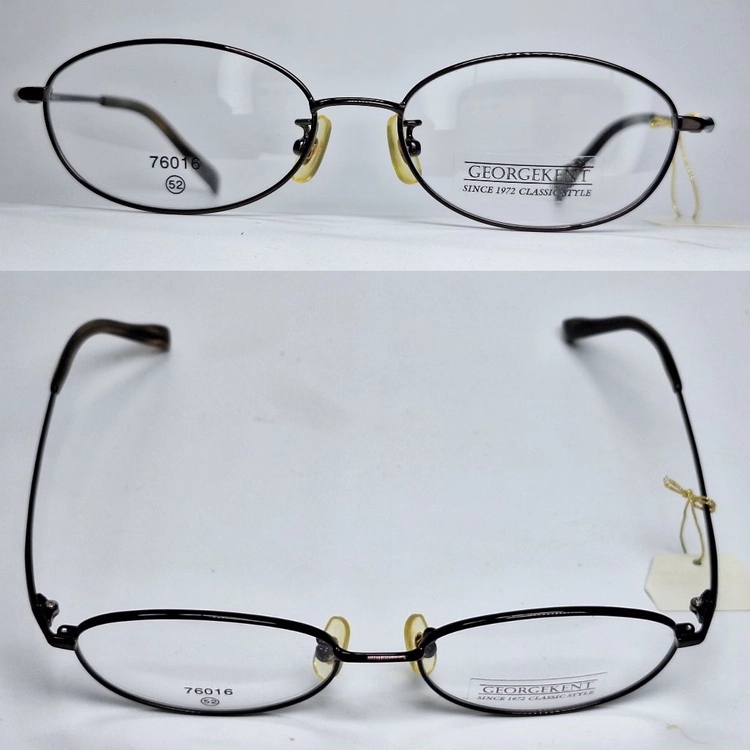 GEORGE KENT 76016 안경테 52mm 블랙 오벌형 긱시크 일본 빈티지 데드스톡 하이엔드 레트로 복고 이미지