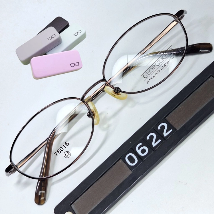 GEORGE KENT 76016 안경테 52mm 블랙 오벌형 긱시크 일본 빈티지 데드스톡 하이엔드 레트로 복고 이미지