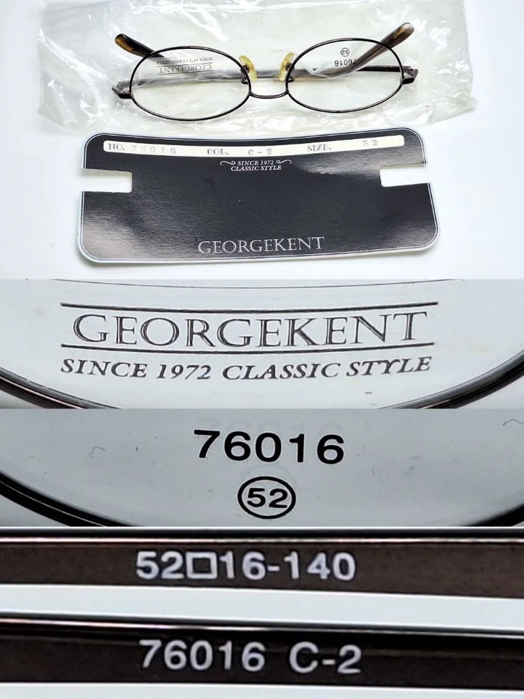 GEORGE KENT 76016 안경테 52mm 블랙 오벌형 긱시크 일본 빈티지 데드스톡 하이엔드 레트로 복고 이미지