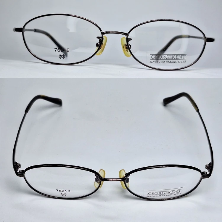 GEORGE KENT 76016 안경테 52mm 블랙 오벌형 긱시크 일본 빈티지 데드스톡 하이엔드 레트로 복고 이미지