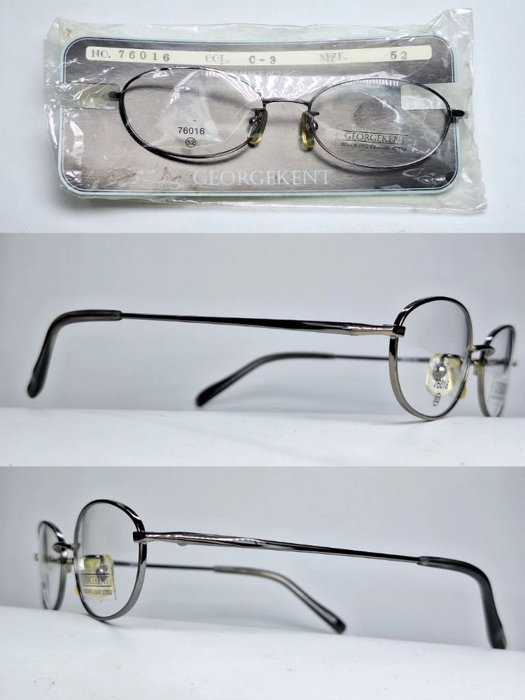 GEORGE KENT 76016 안경테 52mm 실버 오벌형 긱시크 일본 빈티지 데드스톡 하이엔드 레트로 복고 이미지
