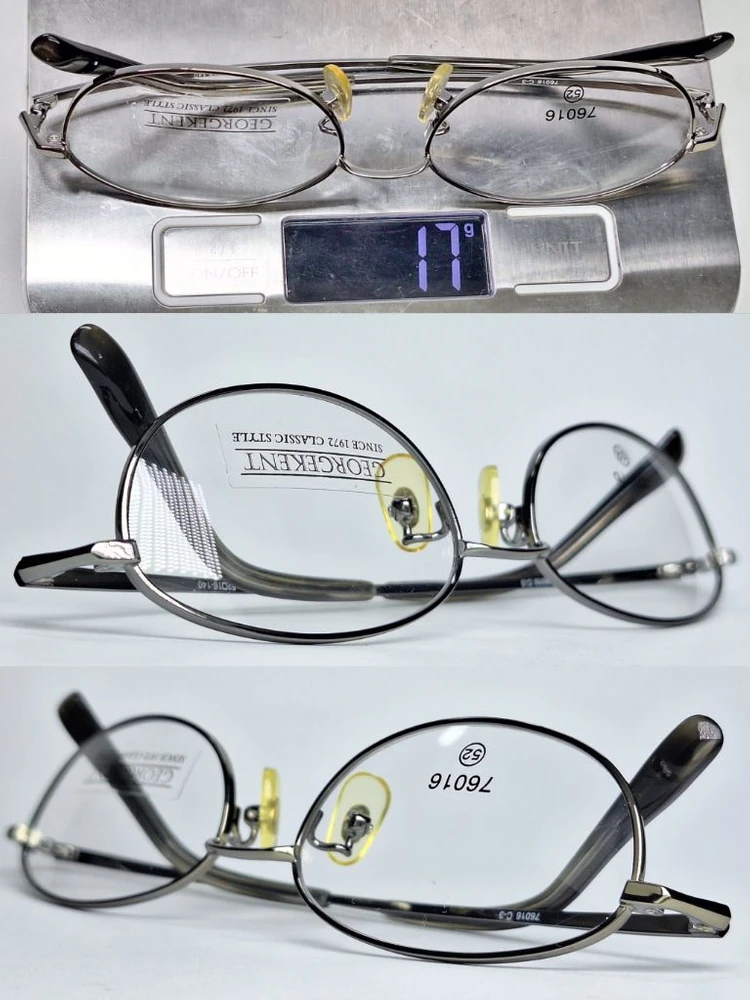 GEORGE KENT 76016 안경테 52mm 실버 오벌형 긱시크 일본 빈티지 데드스톡 하이엔드 레트로 복고 이미지
