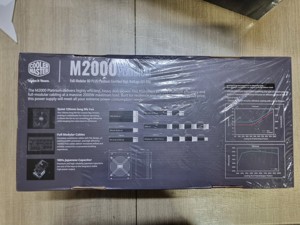 오늘만 30만 파워서플라이 쿨러마스터 M2000 80PLUS 플래티넘 230V 풀모듈러 ATX 이미지
