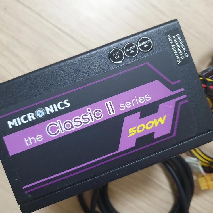 잘작동 마이크로닉스 500W 파워 ATX 파워서플라이 게임 PC파워 이미지