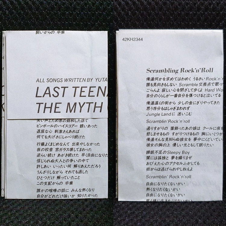 오자키 유타카 LAST TEENAGE APPEARANCE 카세트 테이프 이미지