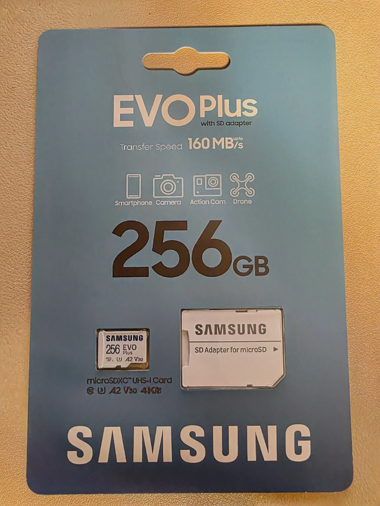 삼성 EVO Plus 마이크로SD 메모리카드 256GB 새제품 이미지