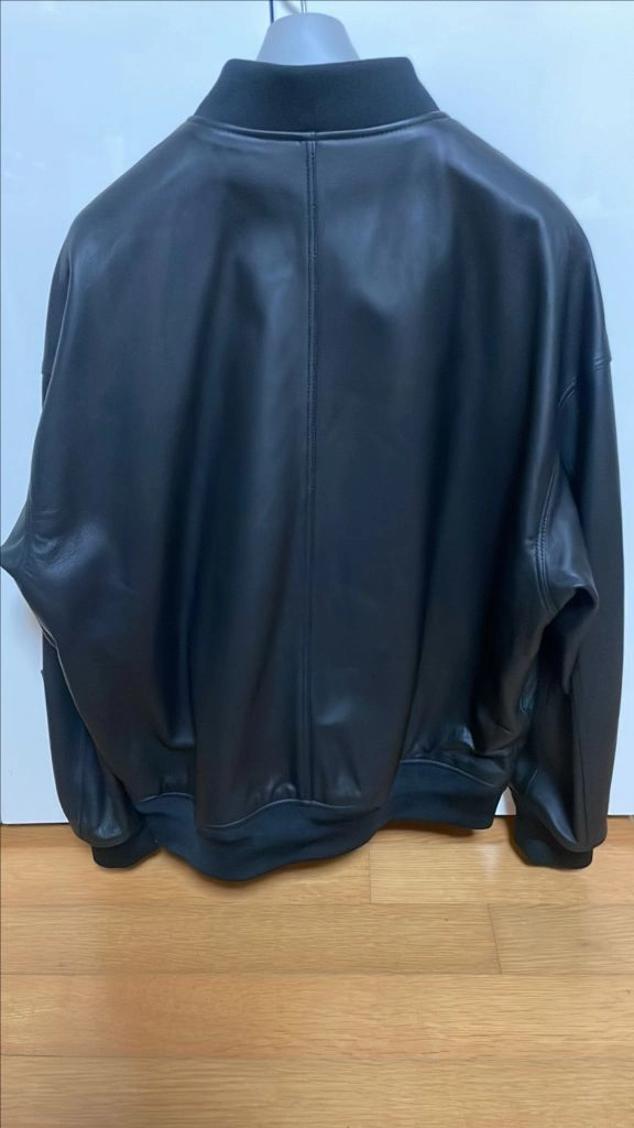 가죽 자켓 , TNGT, MA-1 jumper , BLACKOVER FIT ITALY LAMBSKIN LEATHER 이미지