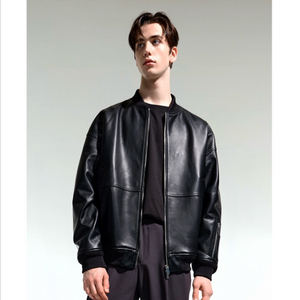 가죽 자켓 , TNGT, MA-1 jumper , BLACKOVER FIT ITALY LAMBSKIN LEATHER 이미지