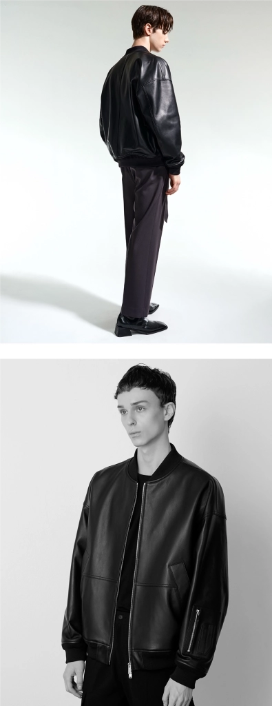 가죽 자켓 , TNGT, MA-1 jumper , BLACKOVER FIT ITALY LAMBSKIN LEATHER 이미지