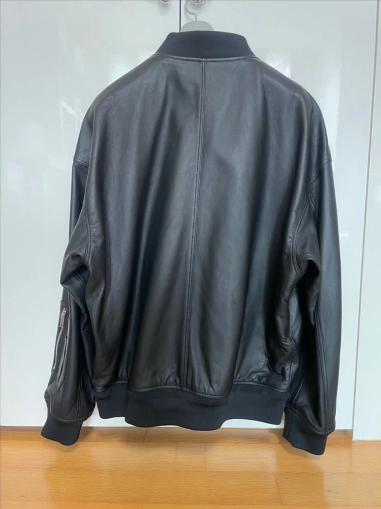 가죽 자켓 , TNGT, MA-1 jumper , BLACKOVER FIT ITALY LAMBSKIN LEATHER 이미지