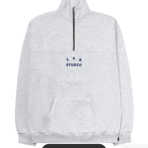 L, XL) 아이앱 스튜디오 하프 집 풀오버 라이트 그레이 이미지