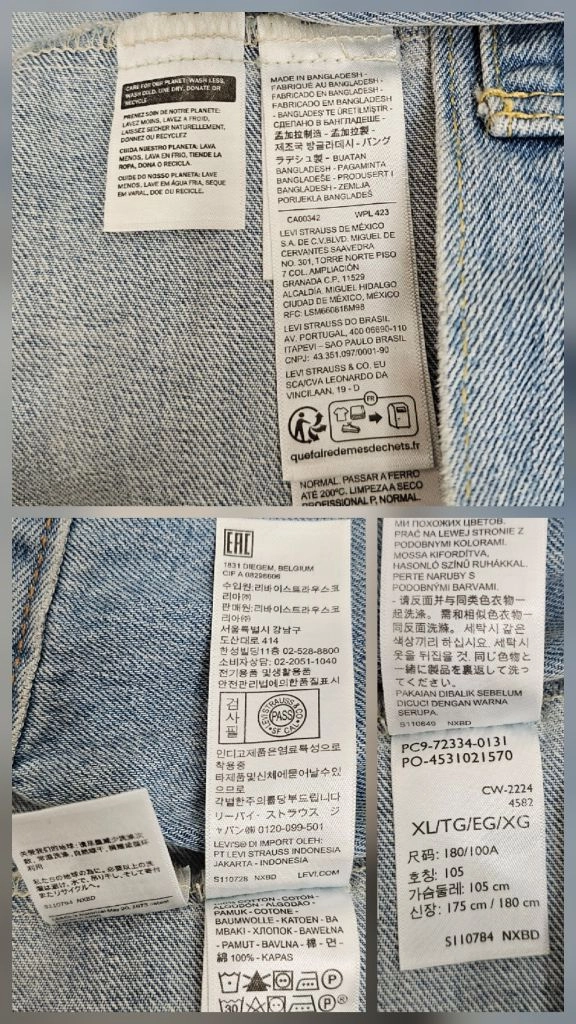 LEVIS 24FW 리바이스 타입3 스탠다드 트러커 데님 자켓 / 남 XL 워싱 연청 이미지