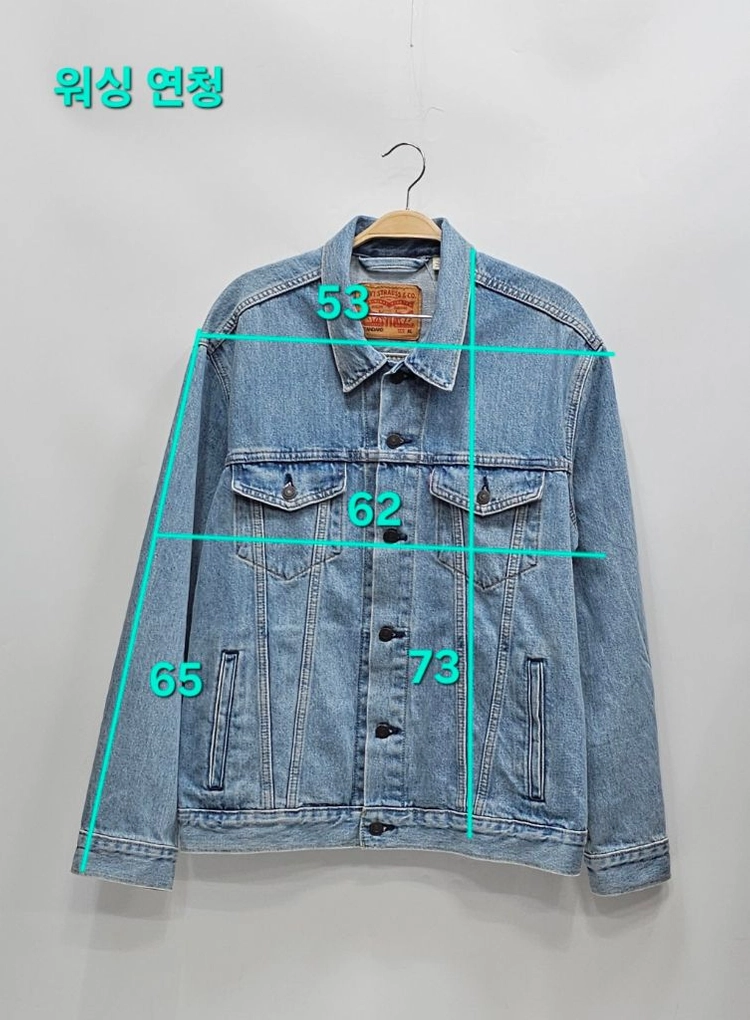 LEVIS 24FW 리바이스 타입3 스탠다드 트러커 데님 자켓 / 남 XL 워싱 연청 이미지