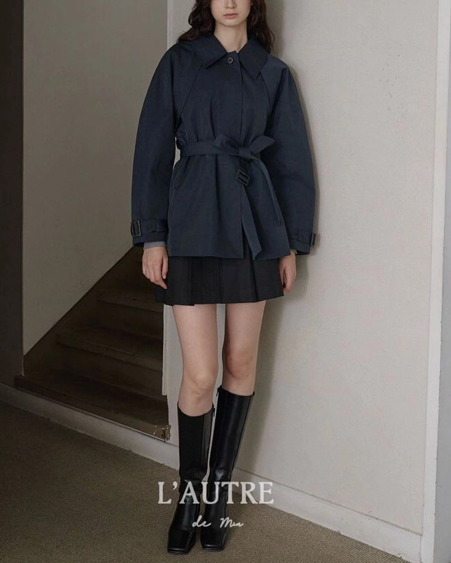 [새상품]Lautre de min 로트르드민 하프 트렌치 코트 이미지