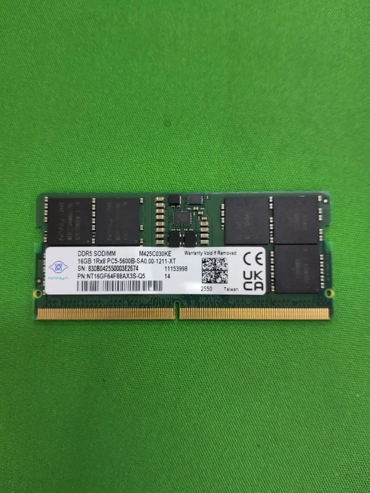 난야 테크놀로지 DDR5 16GB 노트북 메모리 이미지