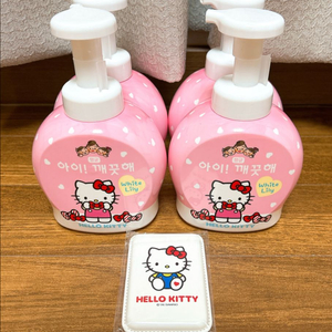 (미개봉새제품)아이깨끗해 헬로키티 핸드워시 화이트릴리 490ml 4개 판매 이미지