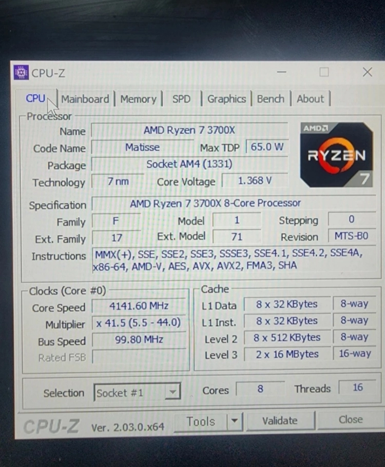 라이젠 3700x +X570 어로스엘리트 메인보드 보드셋 팝니다. 이미지