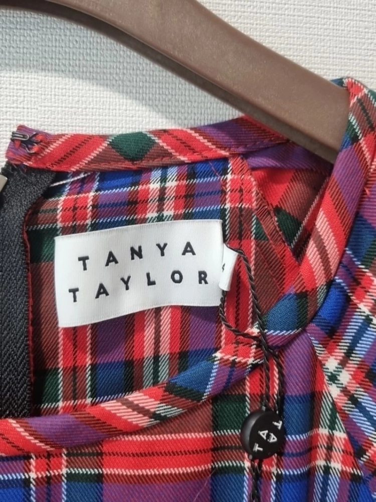 타냐테일러 TANYA TAYLOR 레드 체크 스모킹 원피스 4사이즈 새상품 이미지