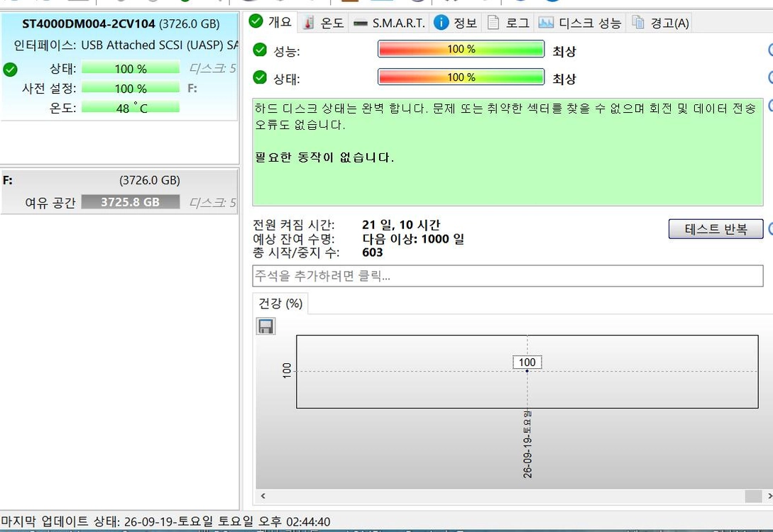 씨게이트 바라쿠다 HDD 4TB 5400/256M 513시간 이미지