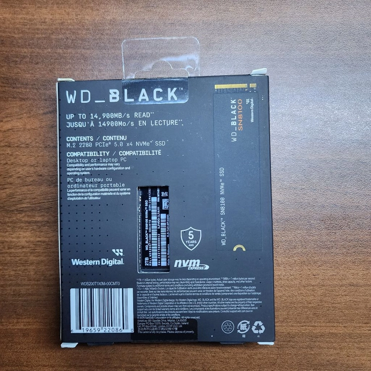 wd sn8100 2tb 새상품 이미지