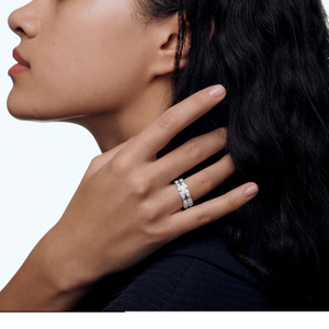 18k 루이비통 파베 풀 다이아 텀블러 링 반지 화이트골드 57호 (까르띠에 불가리 티파니) 이미지