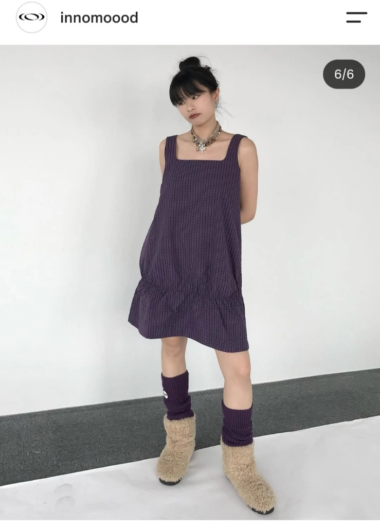 innomooood(이노무드) 레이어드 체크 원피스 이미지