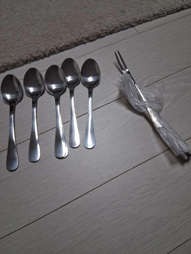 백조 커플 티스푼 포크 보관통 이미지