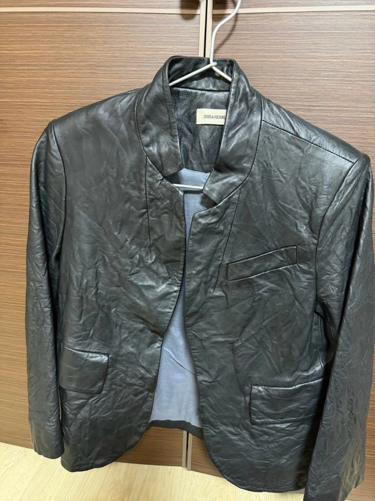 쟈딕앤볼테르 ZADIG&VOLTAIRE 블랙 레더 자켓 34 이미지