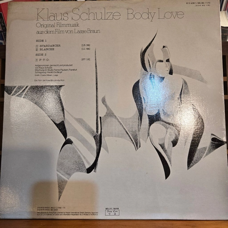 Klaus Schulze.body love.88.성음.EX/NM.LP 이미지