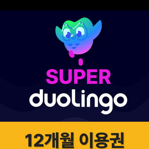 6천원 듀오링고 슈퍼 12개월 이미지