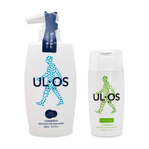 우르오스 스킨 워시 무향 500ml 남성 올인원 바디워시 + 올인원 스킨 밀크 200ml(중건성) 1세트 이미지