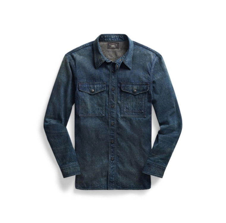 RRL 셀비지 데님 워크셔츠 Avers Wash / 538530 이미지