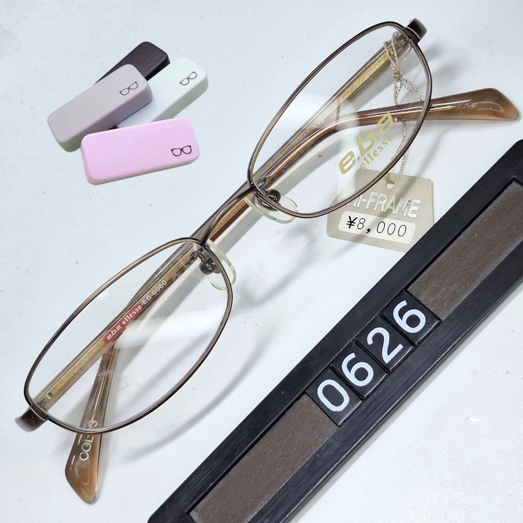 엘레쎄 ELLESE EB-6060 13 안경테 49mm 슬림 스퀘어 긱시크 일본 빈티지 데드스톡 아메카지 Y2K 이미지