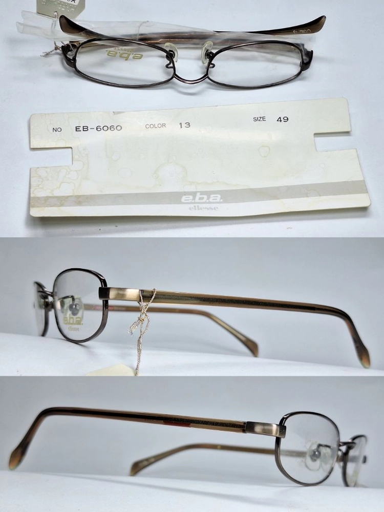 엘레쎄 ELLESE EB-6060 13 안경테 49mm 슬림 스퀘어 긱시크 일본 빈티지 데드스톡 아메카지 Y2K 이미지