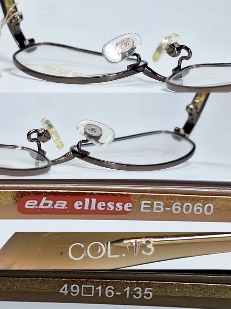 엘레쎄 ELLESE EB-6060 13 안경테 49mm 슬림 스퀘어 긱시크 일본 빈티지 데드스톡 아메카지 Y2K 이미지