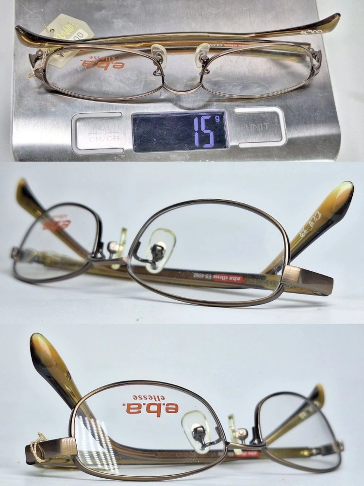 엘레쎄 ELLESE EB-6060 13 안경테 49mm 슬림 스퀘어 긱시크 일본 빈티지 데드스톡 아메카지 Y2K 이미지