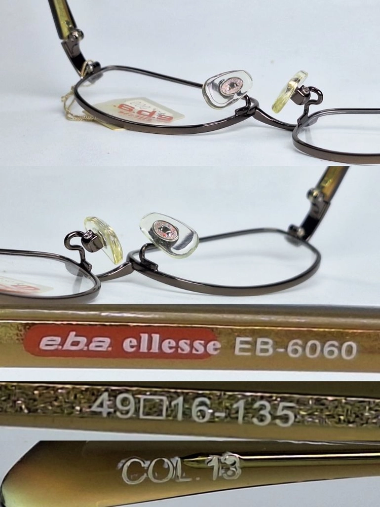 엘레쎄 ELLESE EB-6060 13 안경테 49mm 슬림 스퀘어 긱시크 일본 빈티지 데드스톡 아메카지 Y2K 이미지