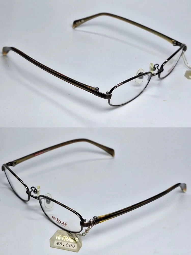 엘레쎄 ELLESE EB-6060 13 안경테 49mm 슬림 스퀘어 긱시크 일본 빈티지 데드스톡 아메카지 Y2K 이미지