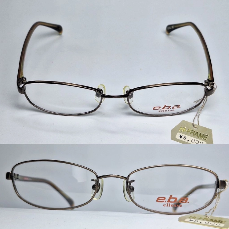 엘레쎄 ELLESE EB-6060 13 안경테 49mm 슬림 스퀘어 긱시크 일본 빈티지 데드스톡 아메카지 Y2K 이미지