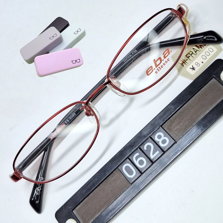 엘레쎄 ELLESE EB-6060 19 안경테 49mm 슬림 스퀘어 긱시크 일본 빈티지 데드스톡 아메카지 Y2K 이미지