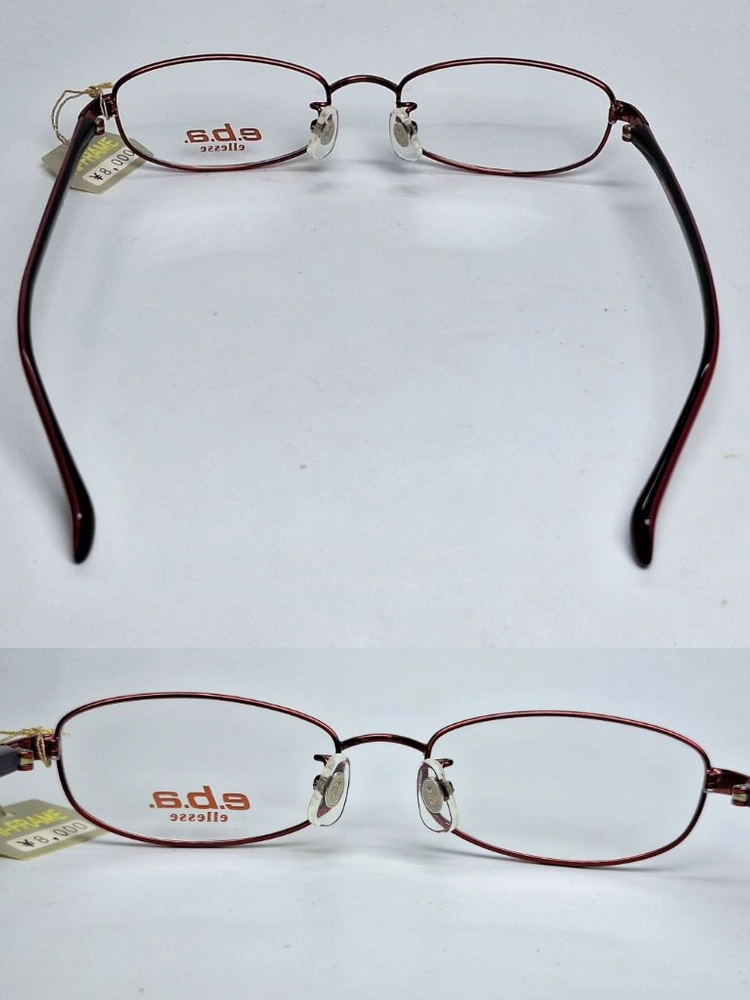 엘레쎄 ELLESE EB-6060 19 안경테 49mm 슬림 스퀘어 긱시크 일본 빈티지 데드스톡 아메카지 Y2K 이미지
