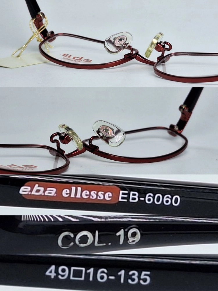엘레쎄 ELLESE EB-6060 19 안경테 49mm 슬림 스퀘어 긱시크 일본 빈티지 데드스톡 아메카지 Y2K 이미지