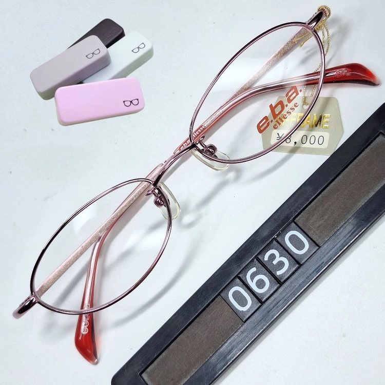 엘레쎄 ELLESE EB-6055 15 안경테 48mm 슬림 오벌형 긱시크 일본 빈티지 데드스톡 아메카지 Y2K 이미지