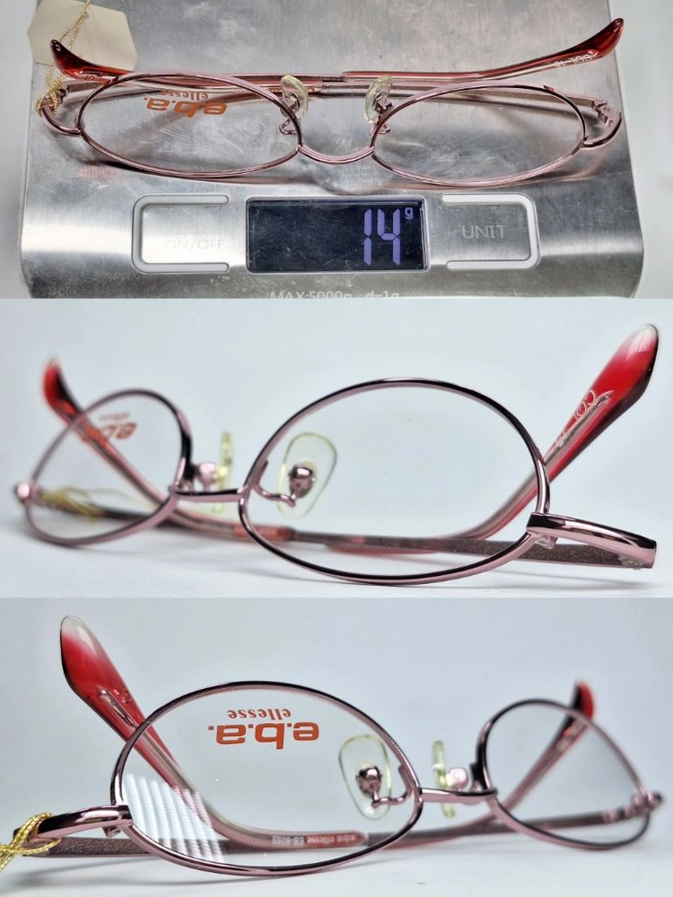 엘레쎄 ELLESE EB-6055 15 안경테 48mm 슬림 오벌형 긱시크 일본 빈티지 데드스톡 아메카지 Y2K 이미지